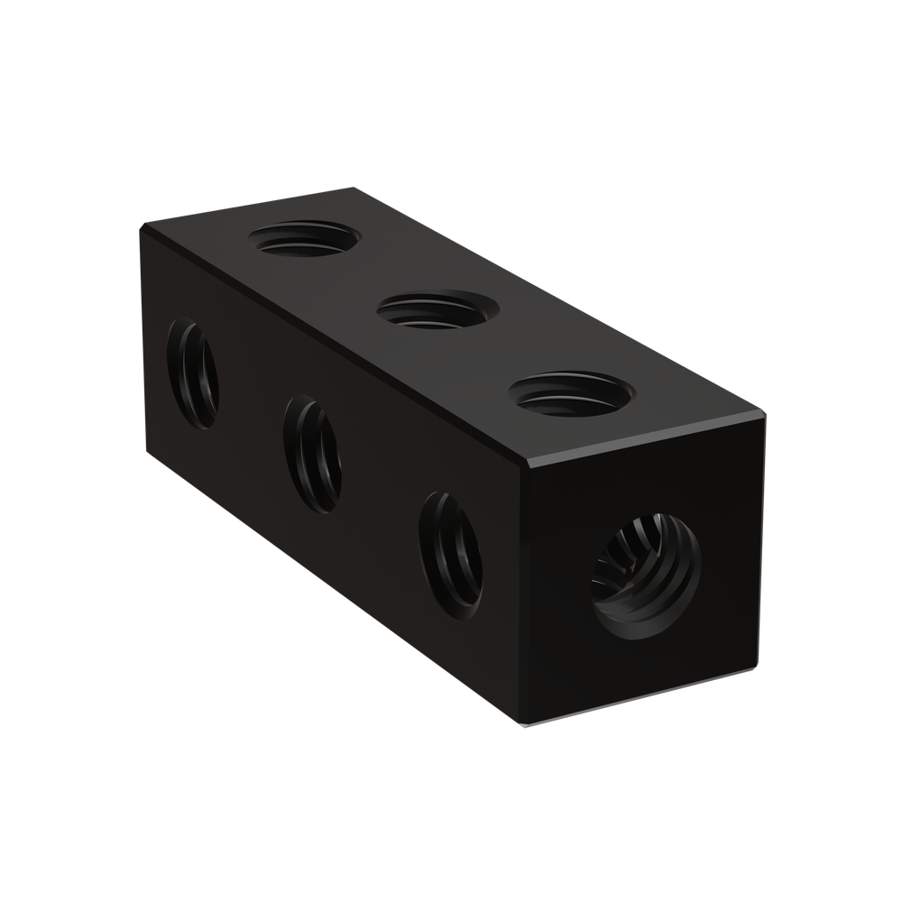 3 Hole Threaded Square Beam