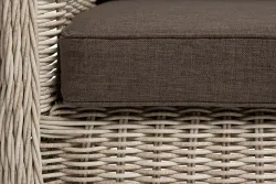 "Гляссе" диван трехместный из искусственного ротанга, цвет бежевый
