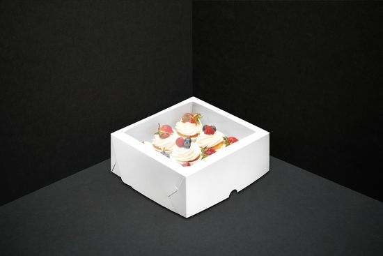 Короб с окном для 9 капкейков