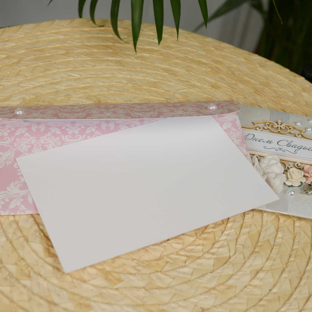 Конверт ручной работы "С Днём Свадьбы"