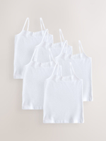 Майка на бретельках для девочки Next AH9-447, 5 шт., Белый