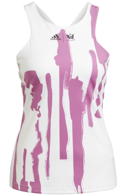 Топ теннисный Adidas New York Y-tank - white/semi pulse lilac