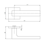 Ручка раздельная K.USS52.SKY AC-9 медь