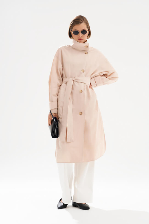 0120 Плащ женский (бежевый)