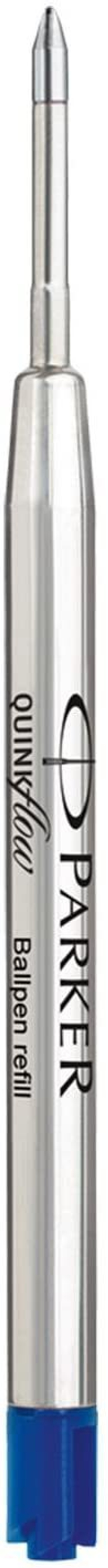 Parker Стержень для шариковой ручки Quink Flow (3шт),  M, синий (в блистере)