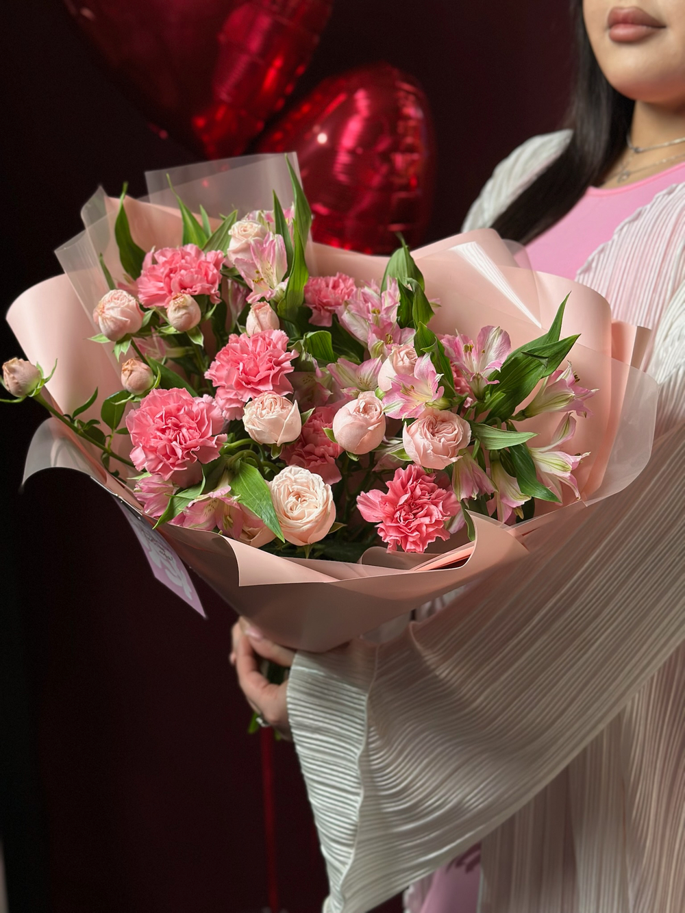 Сборный букет «Розовые мечты»