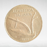 Italy 10 Lire 1986 R, VF