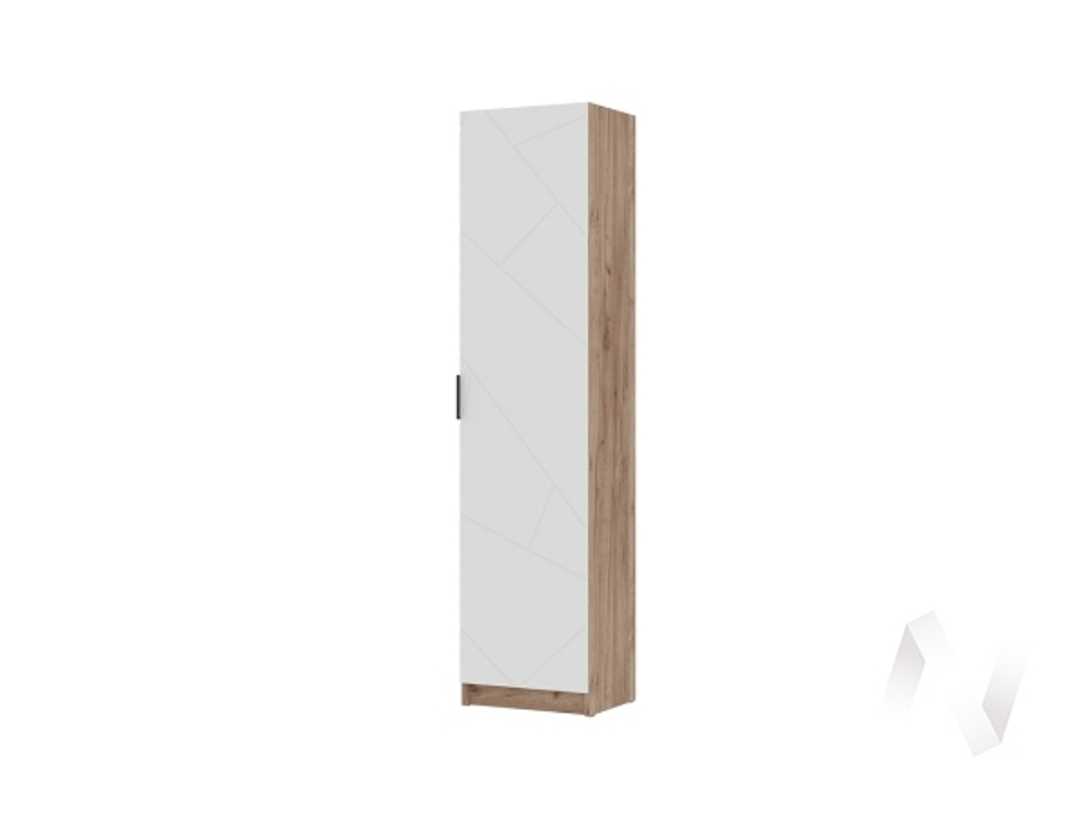 Шкаф 500 ШК 01 МС Орегон (дуб крафт табачный/белый супермат; дуб крафт табачный)