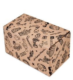 GAEM Art ГКП-38 Коробка 4-х клапанная гофрокартон 185х95х90