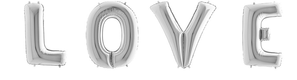 НОВИНКА! Фигура-слово "LOVE" серебро