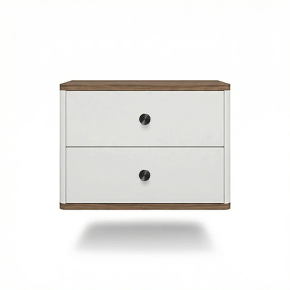 Тумба прикроватная подвесная ROYAL 5302 эко (Дуб Веллингтон-р.черная)