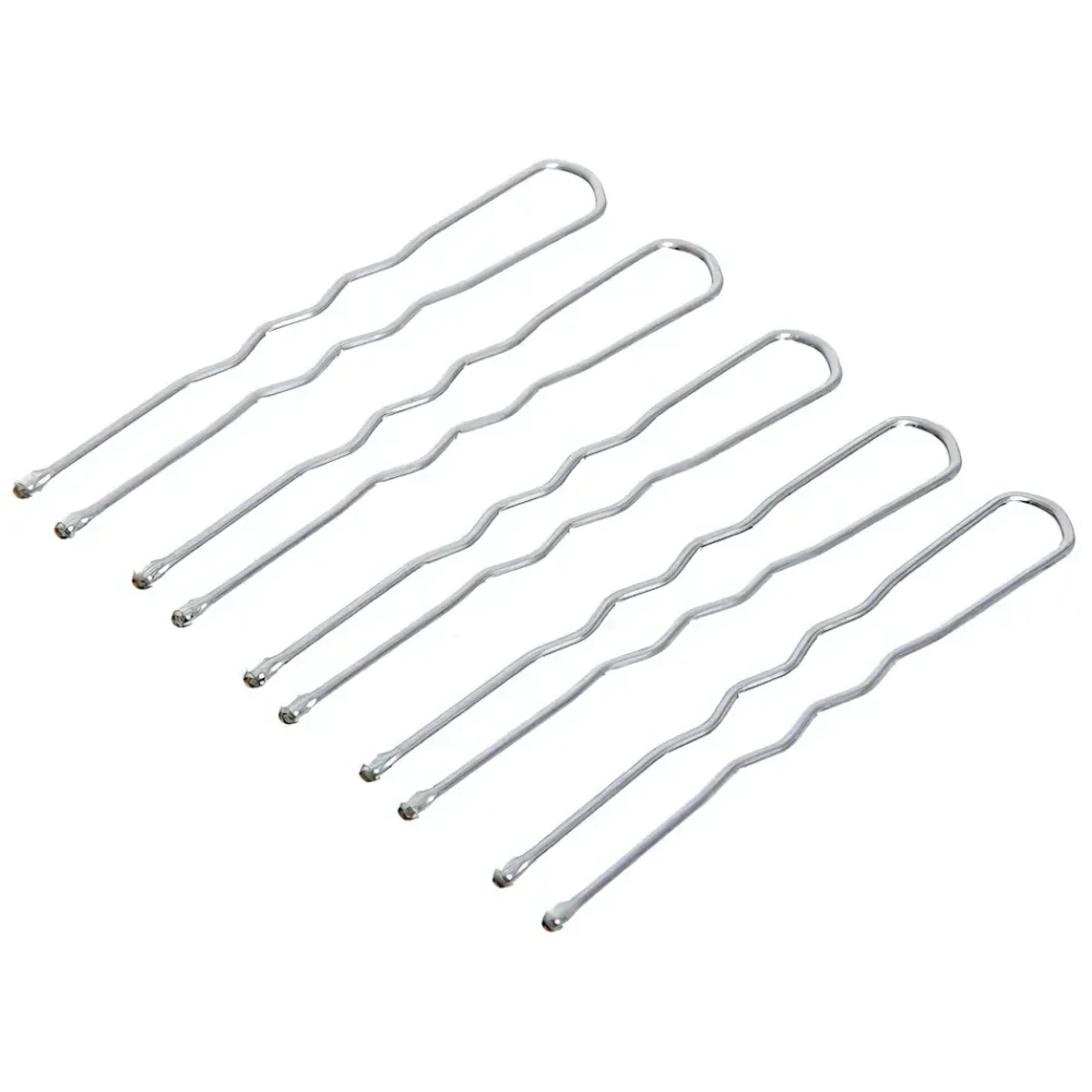 Шпильки для волос 50шт «Классика», цвет серебро 4,5см