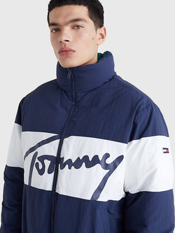 Пуховик Tommy Jeans Reversible Logo Puffer Twilight Navy / Multi