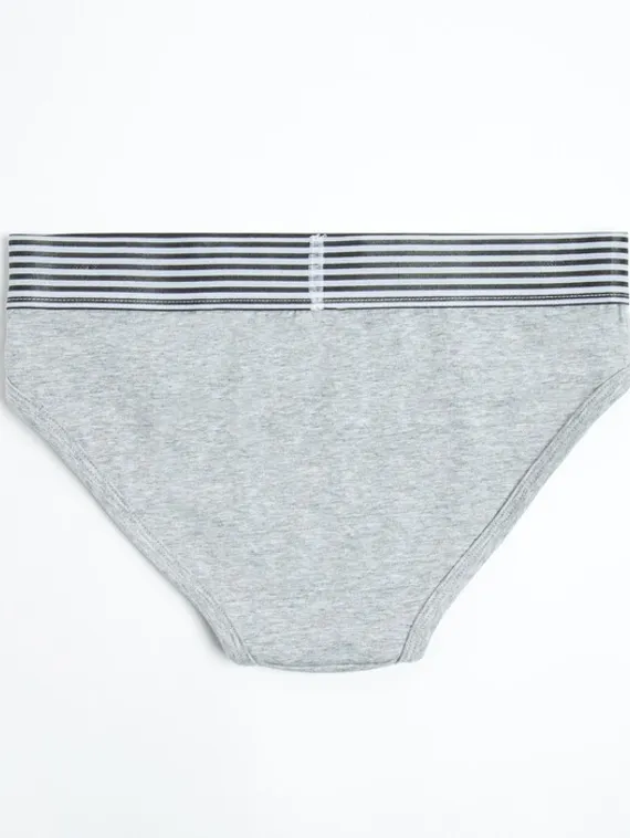 Комплект женский (топ с тонкими лямками, трусы), цвет серый МИКС, размер 44-46