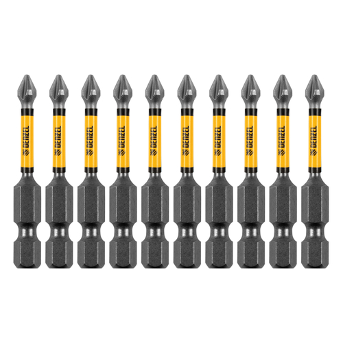 Бита IMPACT, PH1x50 мм, лазерная обработка шлица, сталь S2, 10 шт., Е 6,3 Denzel