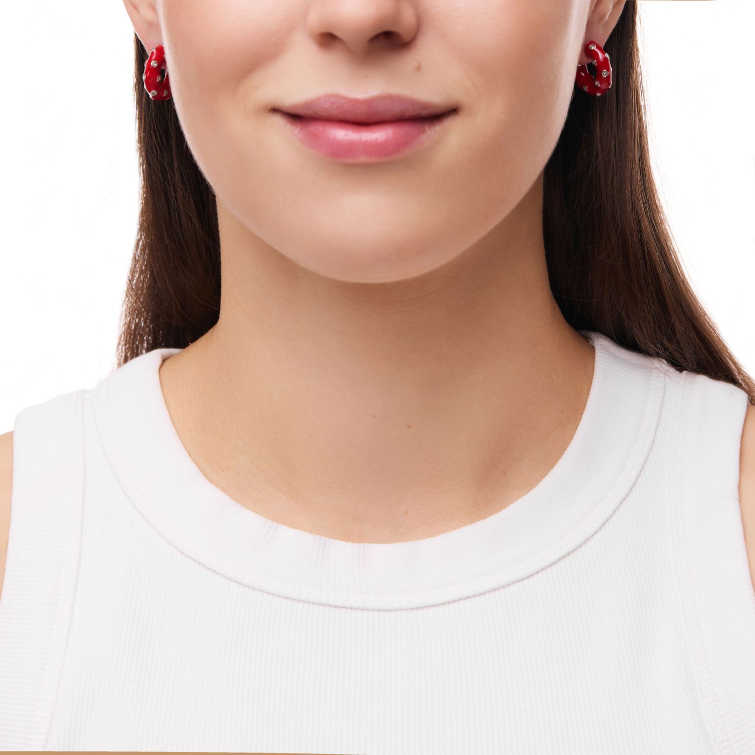 Серьги Dainty Donut Earrings – Red