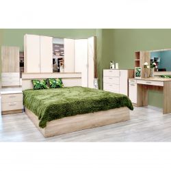 Кровать 1400 ПМ Салоу (дуб сонома/перламутр), МФ 1+1