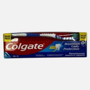 ЗУБНАЯ ПАСТА COLGATE МАК ЗАЩИТА ОТ КАРИЕСА СВЕЖАЯ МЯТА 100МЛ + ЗУБНАЯ ЩЕТКА COLGATE