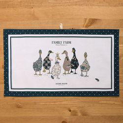 НАБОР ПОЛОТЕНЕЦ "FAMILY FARM",СИНИЙ ,40Х60СМ ТВИЛ,100% ХЛОПОК