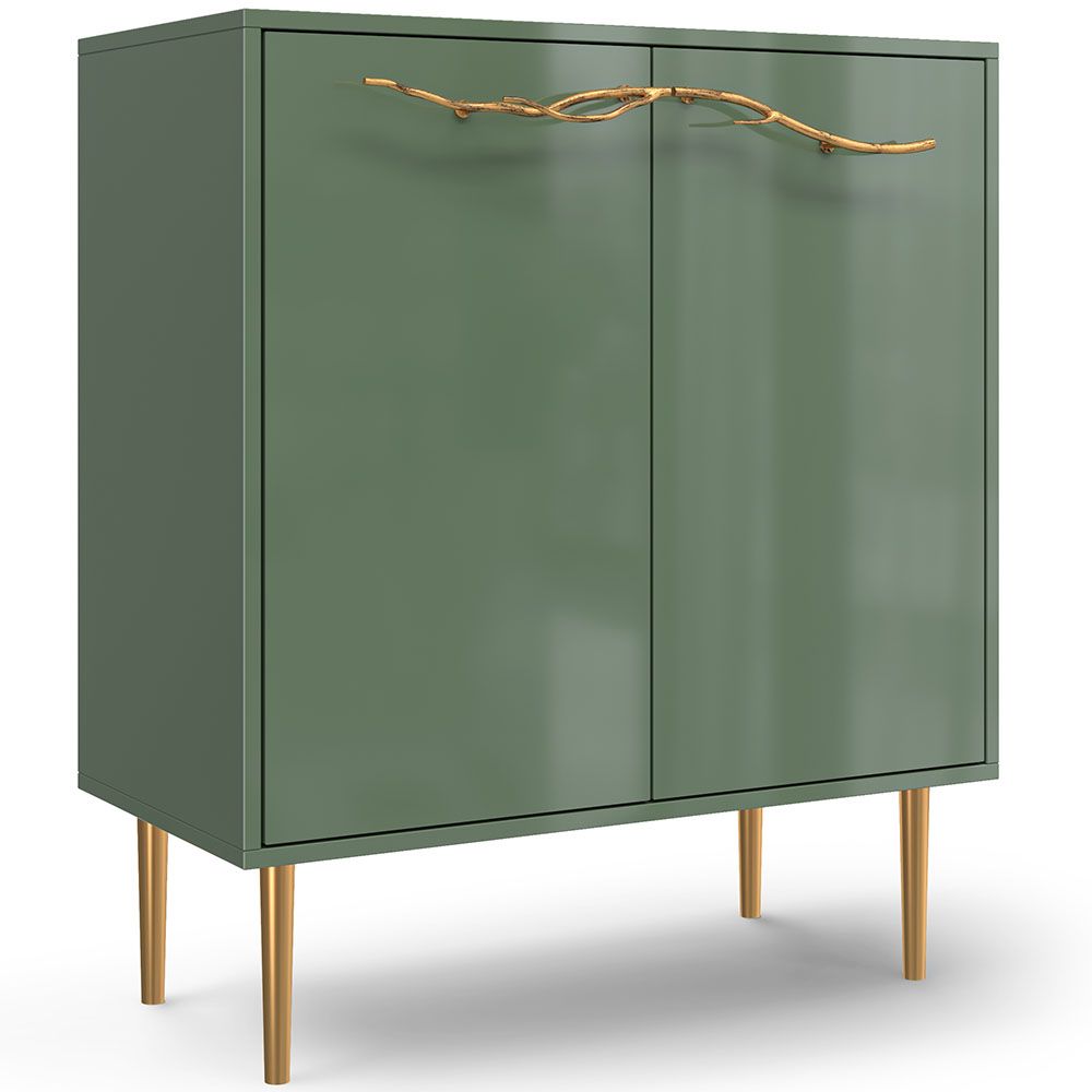 Комод Арт Колор Стайл Голд с 2 полками Зеленый нефрит