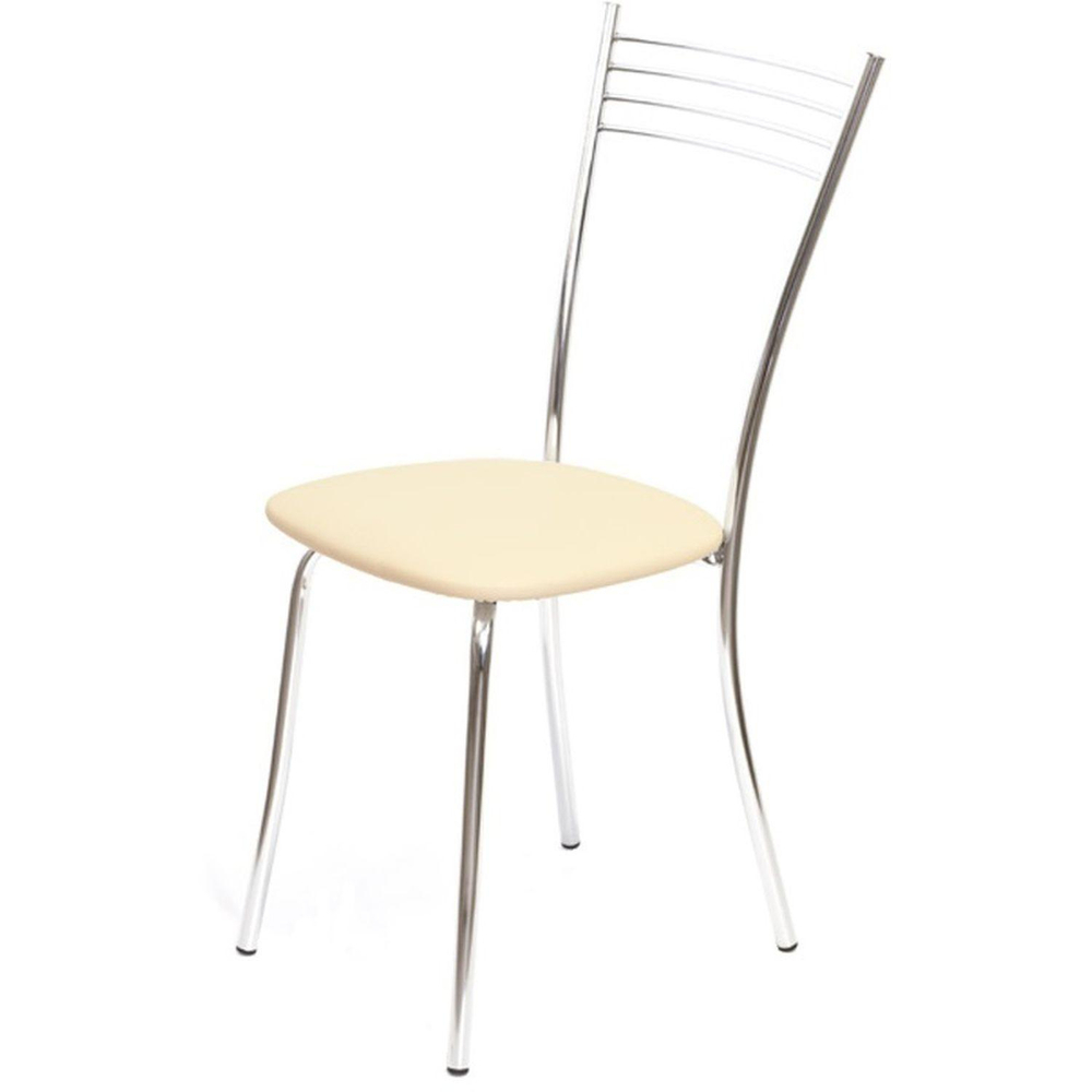 Стул для столовых UP_Бистро каркас хром, к/з бежевый Z21