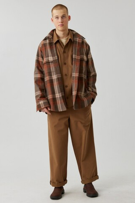 Объемная рубашка в рыжую клетку