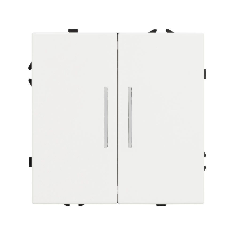 Механизм выключателя двухклавишный непроходной LED SWT-NOBE-MK02-SFPL-L-WH (230V, 10A) (Arlight, Белый кварц) 054239