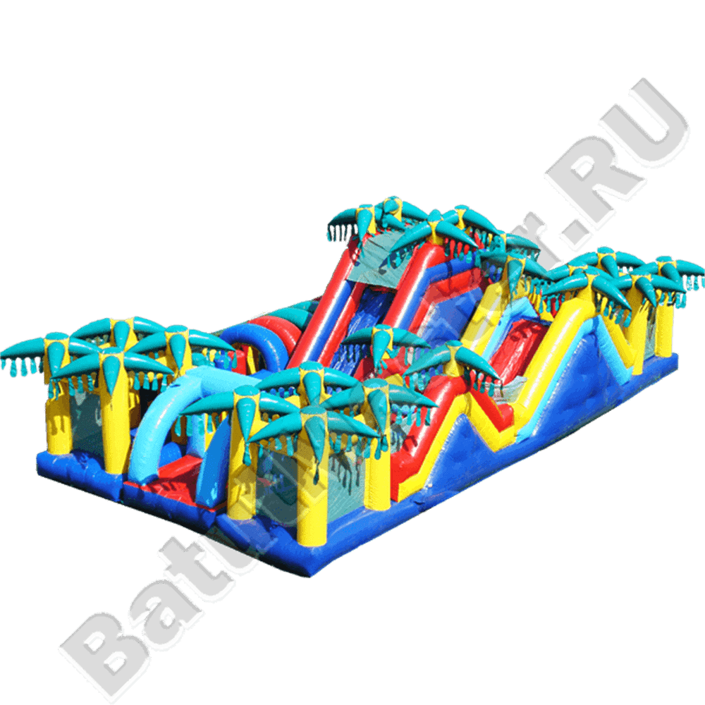 Надувная полоса препятствий "Супер - джунгли"