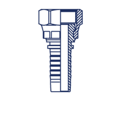 Фитинг DN 12 ORFS 22x1.5 (90) (накидная гайка)