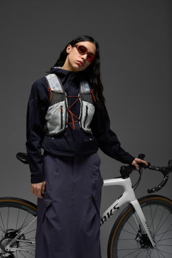 Юбка Nothomme Blue Raised-Knit Slant-Pocket Work Skirt "Gray Purple"