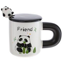 GAEM Кружка с крышкой и ложкой, 430 мл, L8,5 W8,5 H9,8 см, 4в.