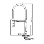 Смеситель для кухни с гибким изливом Oute  T61403BY