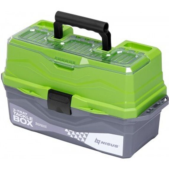 Ящик для снастей NISUS Tackle Box трехполочный зеленый (N-TB-3-G)