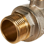 Кран шаровой полнопроходной STOUT - 3/4" (НР/НР, PN40, Tmax 150°C, ручка-рычаг черная)