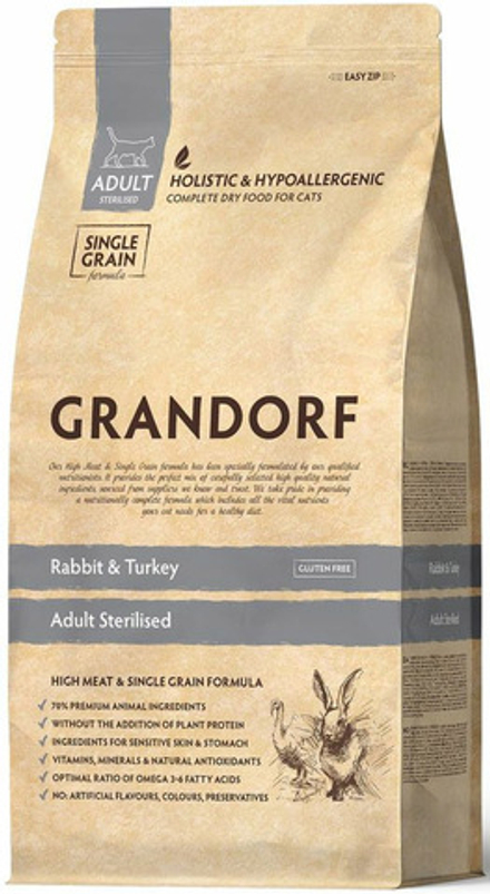 Развес Grandorf Rabbit & Turkey Sterilised Holistic для стерилизованных кошек, кролик с индейкой (цена за 1 кг)