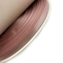 Атласная лента 6 мм, кофейно-розовая