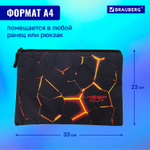 Папка для тетрадей BRAUBERG А4 1 отделение полиэстер на молнии с ручкой "Keep out" (2 штуки в упаковке)