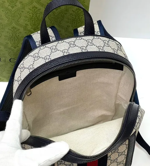 Рюкзак Gucci Ophidia темно-синий/бежевый
