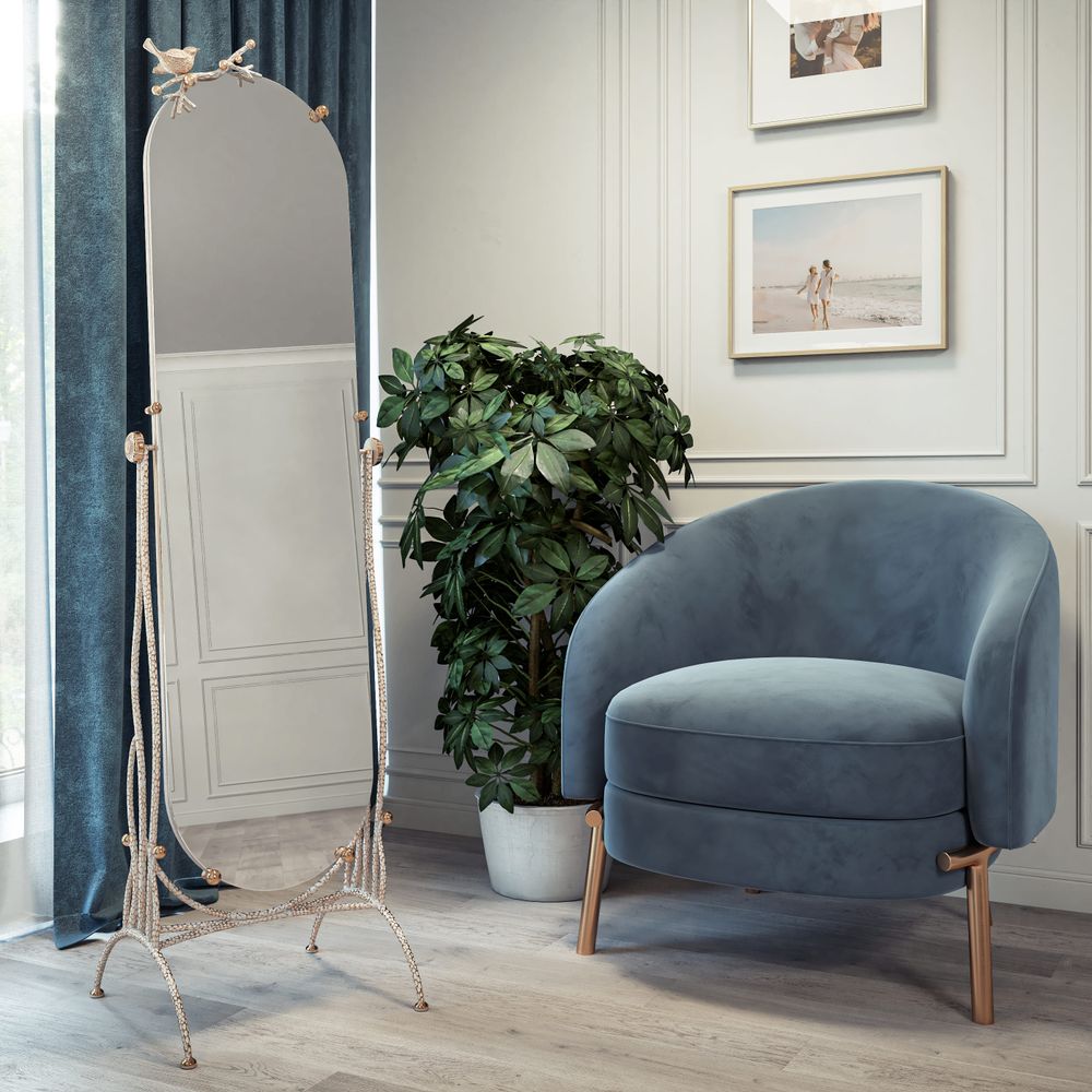 Напольное зеркало Терра Айвори Мраморное золото