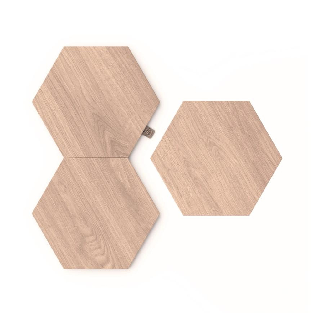 Дополнительные модули для умной светодиодной панели Nanoleaf Elements Wood Look Hexagons Expansion Pack (комплект — 3 шт.)