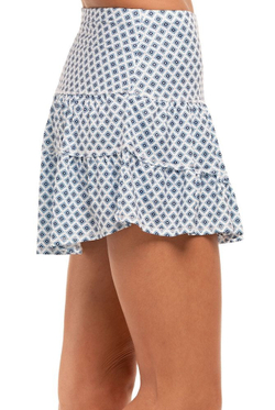 Теннисная юбка Lucky in Love Playing In параdise Versa Tile High Low Skirt - Бирюзовый