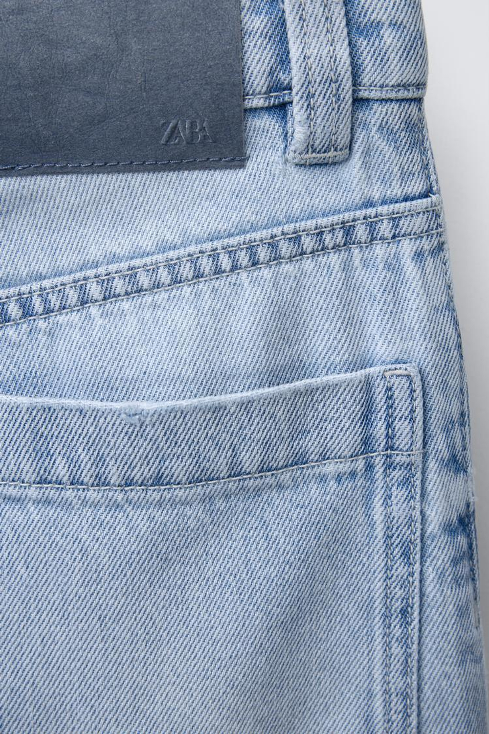 ZARA ДЖИНСОВЫЕ БЕРМУДЫ RELAXED BAGGY, ГОЛУБОЙ