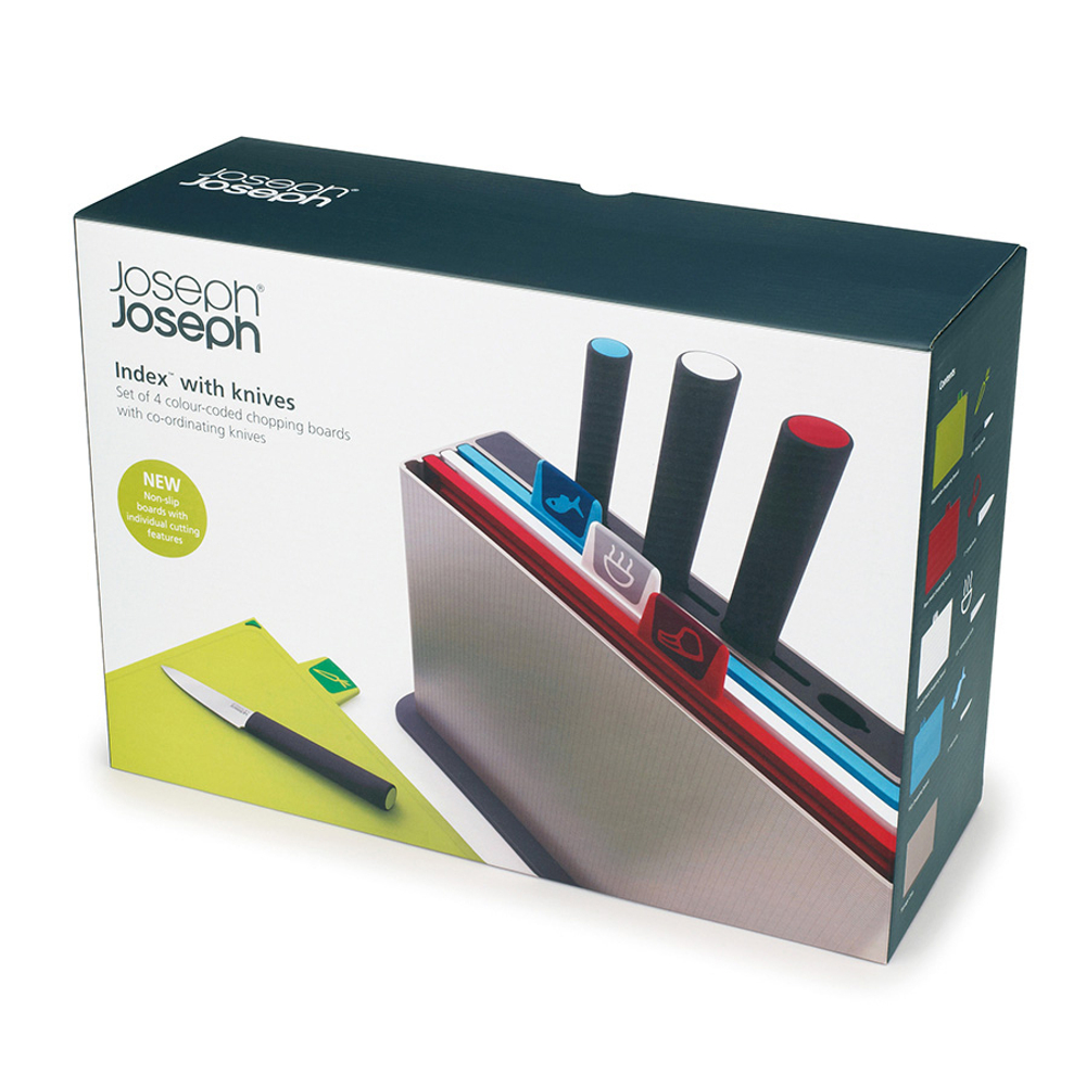 Набор разделочных досок с ножами index™' серебристый