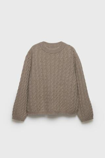 ZARA СВИТЕР ИЗ ШЕРСТИ И КАШЕМИРА, КОРИЧНЕВЫЙ