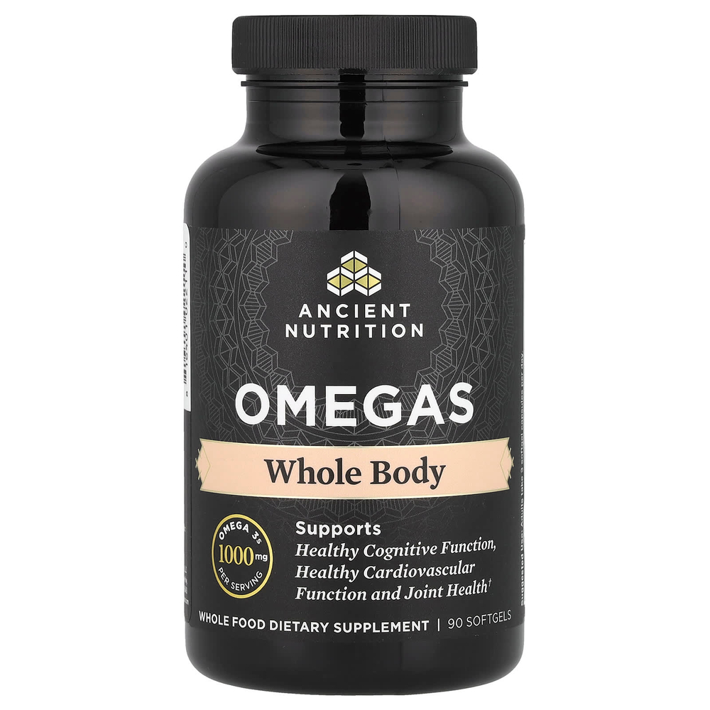 Ancient Nutrition, омега, для всего организма, 90 капсул