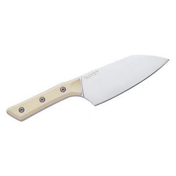 Нож кухонный Microtech Santoku 3200-10IV  с клинком из стали M390MK, рукоять G10