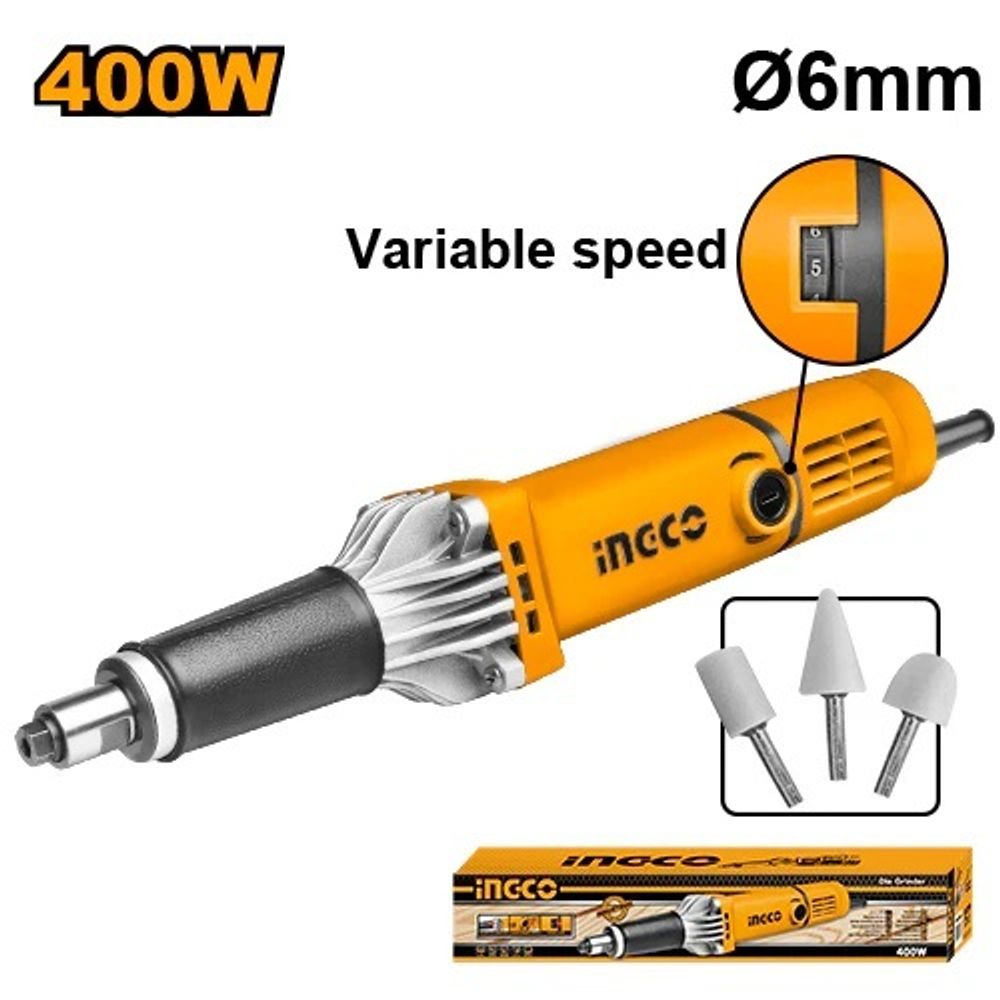 Прямошлифовальная машина INGCO PDG4003 INDUSTRIAL 400 Вт 6 мм