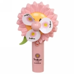 Вентилятор «Цветочек» 19 см с брызгалкой, микс цветов