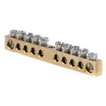 Шина латунная на 10 отв(2х6мм, 8х4мм)