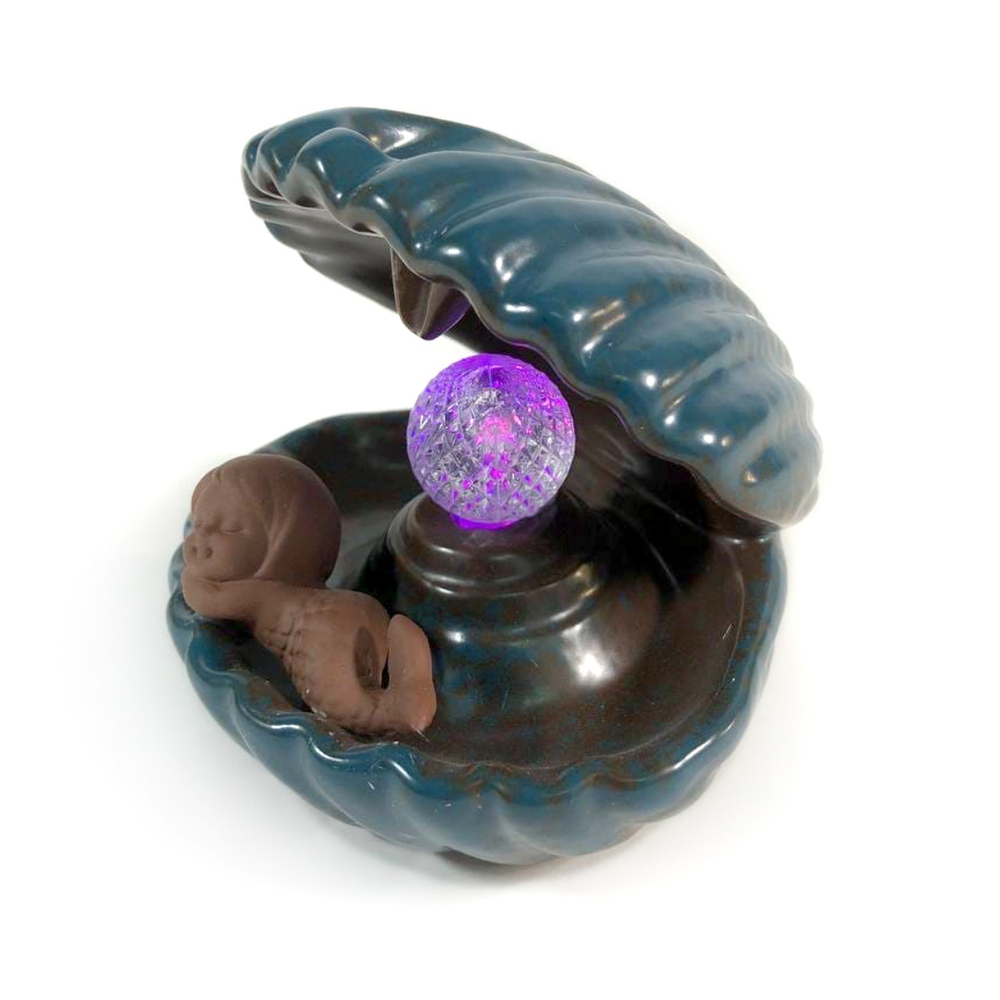 Подставка под стелющиеся благовония Жемчужина в ракушке